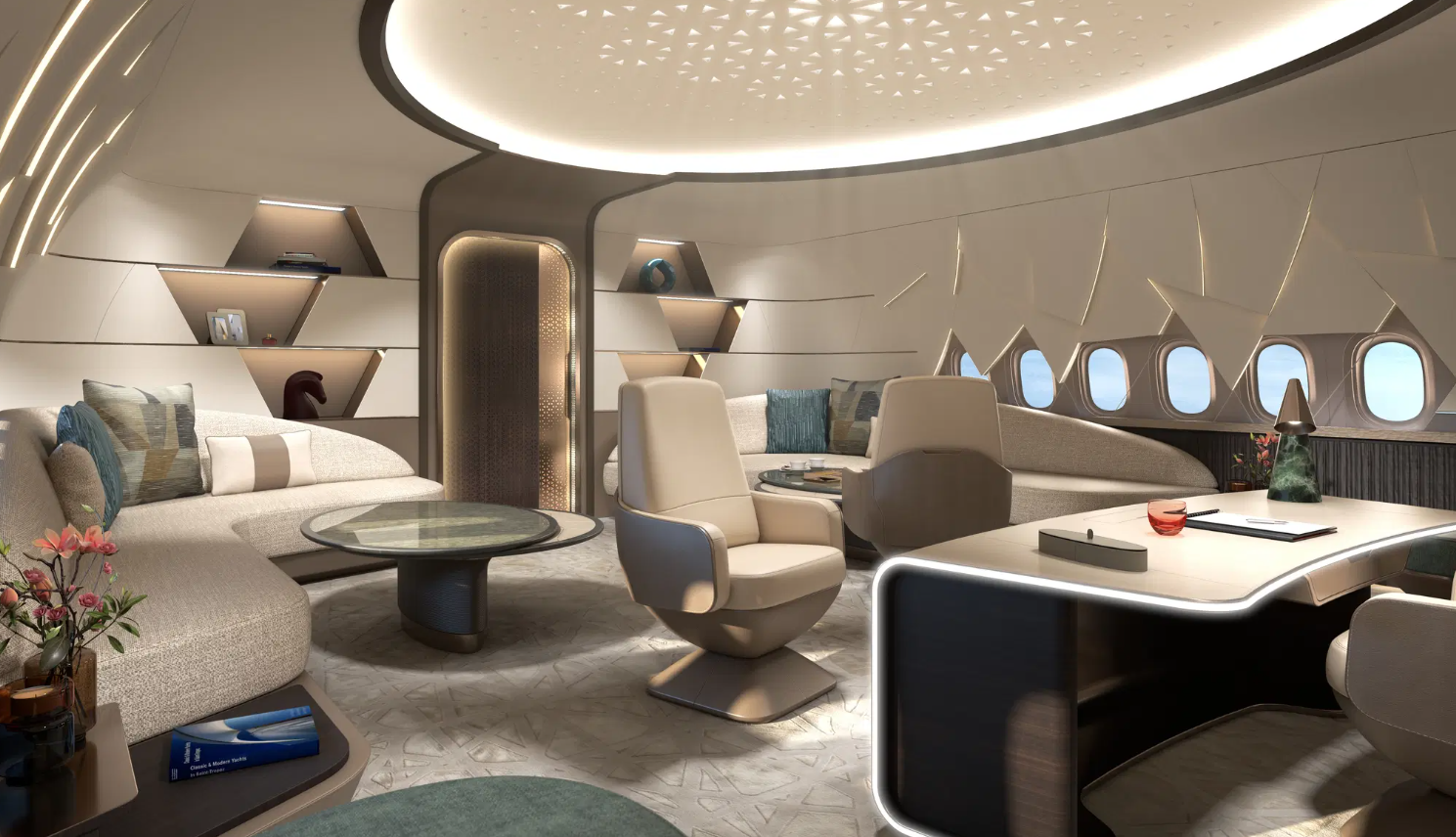 Inside world's largest twin-engine Boeing BBJ: Royal interior